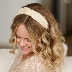 Elegant Cream Knotted Headband, Hair Accessories, Neutral Headband - New